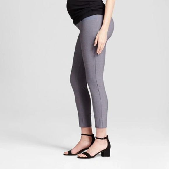 ✨NWT Isabel Maternity Gray Under Belly Inset Panel Skinny Trouser Pants Size 10 - Picture 10 of 10